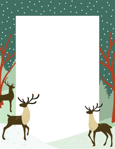 Reindeer Christmas Letter Template