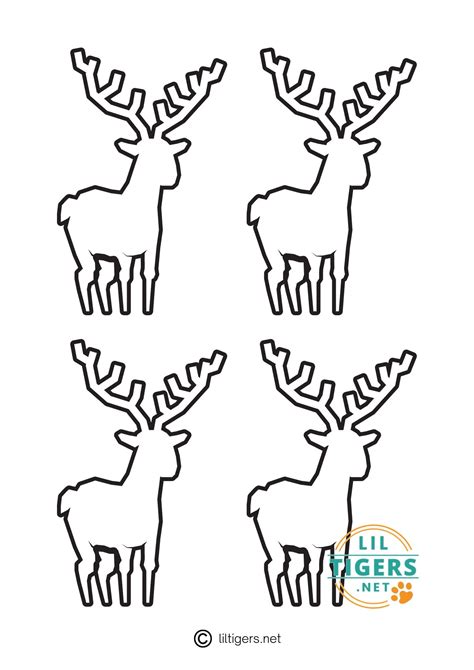 Reindeer Family Template