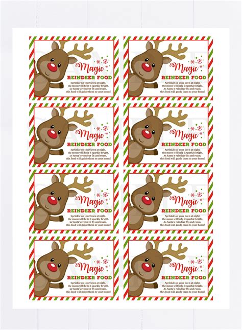 Reindeer Food Label Printables 8