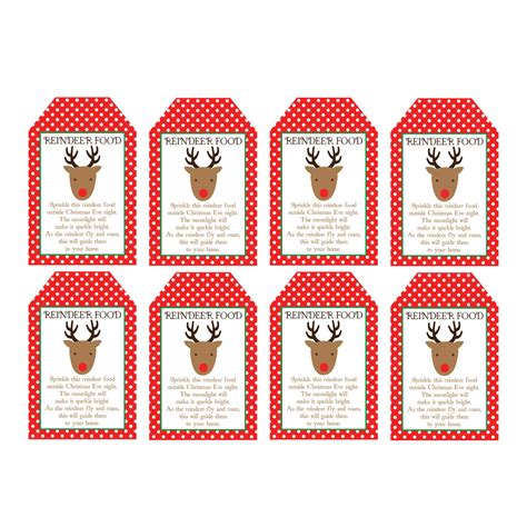 Reindeer Food Tags