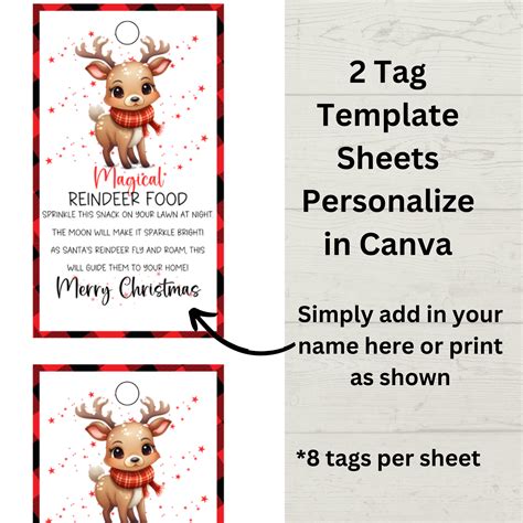 Reindeer Food Templates