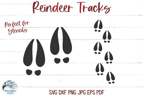 Reindeer Footprint Template