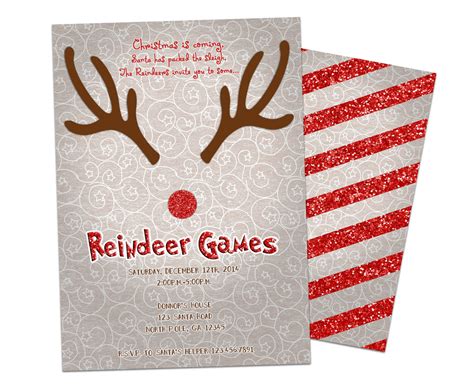 Reindeer games Christmas birthday card