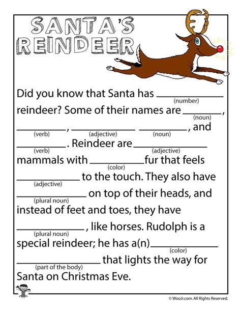 Reindeer Games Mad Libs