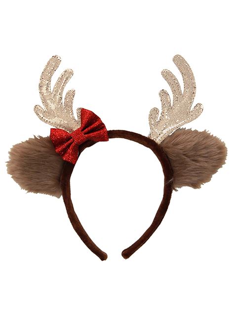 Reindeer Headband with Bows