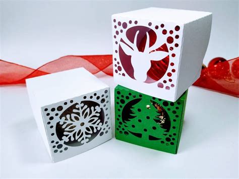 Reindeer Ornament Box SVG Template