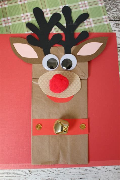 Reindeer Paper Bag Puppet Template