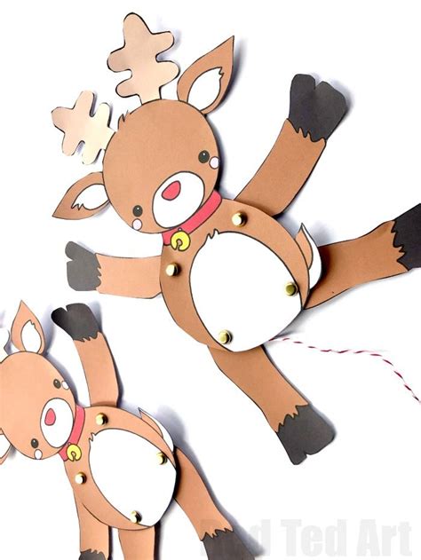 Reindeer Paper Bag Puppet Template Gallery 5