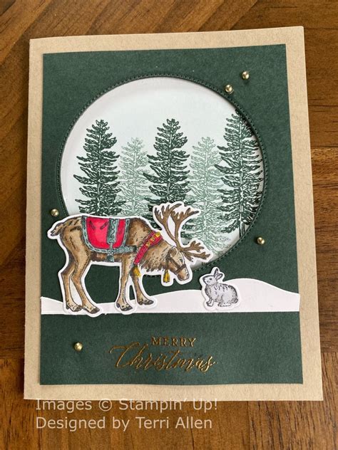 Reindeer pattern card idea