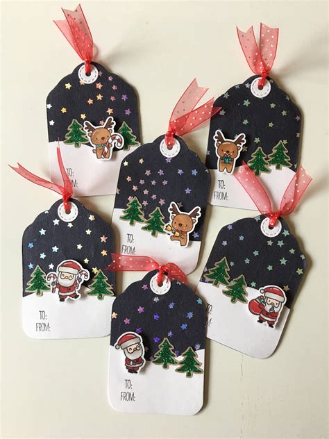 Reindeer pattern gift tag idea