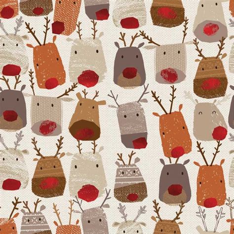 Reindeer pattern wrapping paper idea