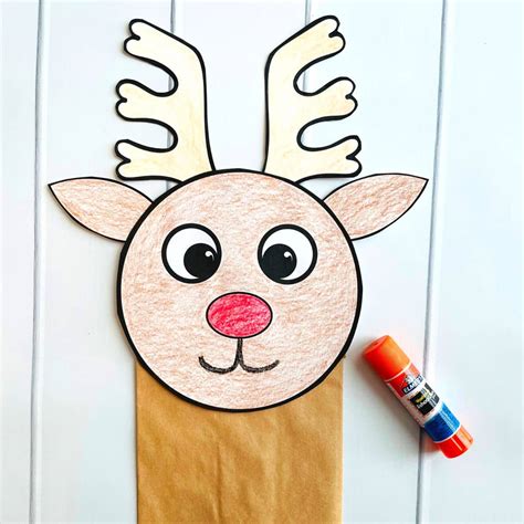 Reindeer Puppet Template