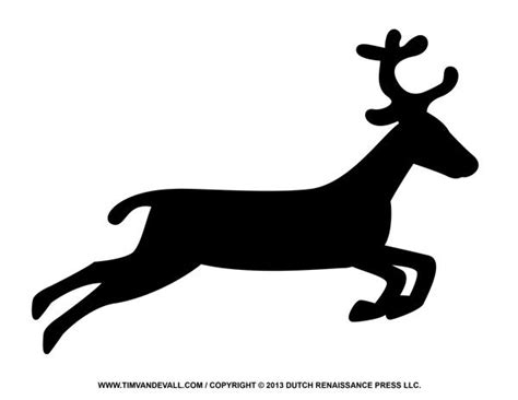 Reindeer Silhouette Coloring Page