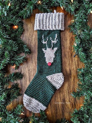 Reindeer Stocking Template