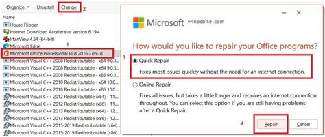 Reinstall Outlook