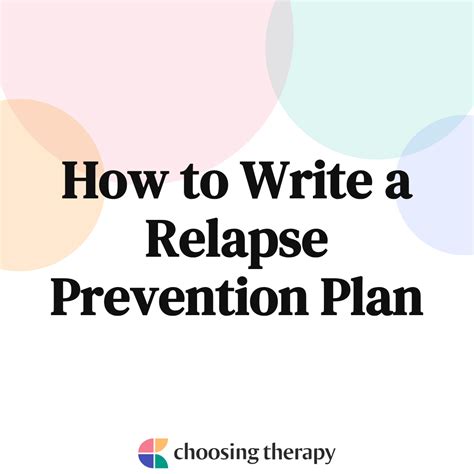 Relapse prevention plan worksheet