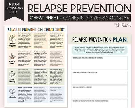 Relapse Prevention Worksheet