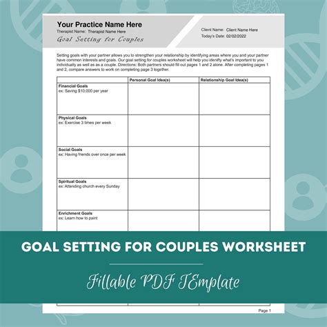 Relationship goals worksheet