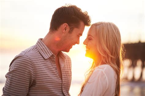 Couple laughing together