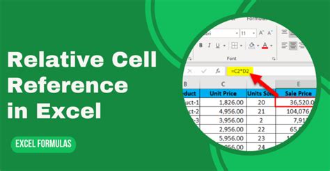 Relative Cell Reference Example