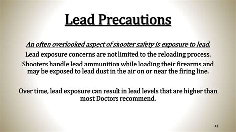 Reloading safety precautions