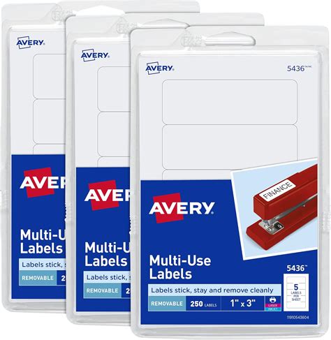 Removable labels for office organization