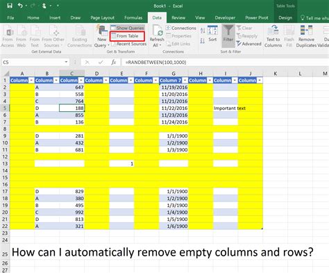 Remove Blank Cells in Excel Column