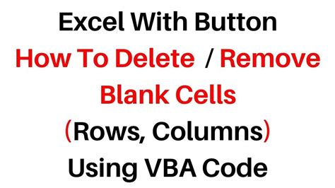 Remove blank cells using VBA Macro