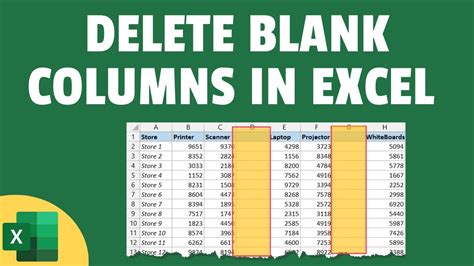 Remove Blank Columns Excel