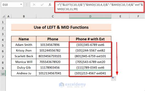 Remove Excel phone number formatting