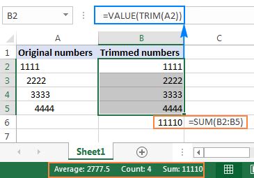 Using the Trim Function