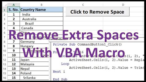 Remove Extra Spaces with VBA