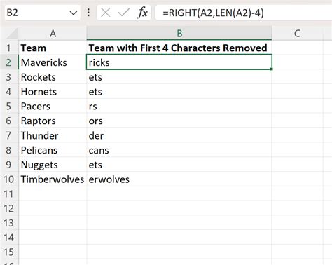 Remove First Four Characters in Excel Best Practice