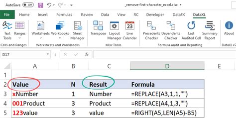 MID Function Formula