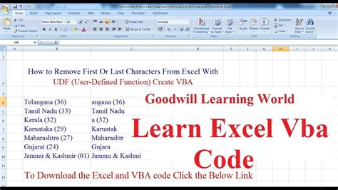 VBA Macro in Excel for Removing Characters