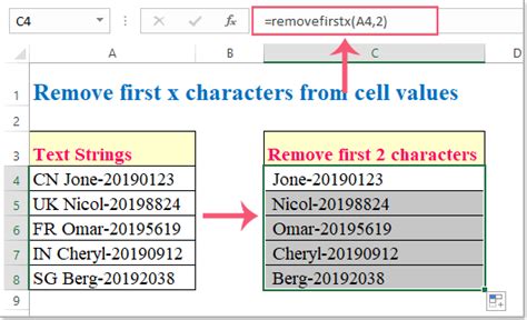 Understanding the need to remove first x characters in Excel