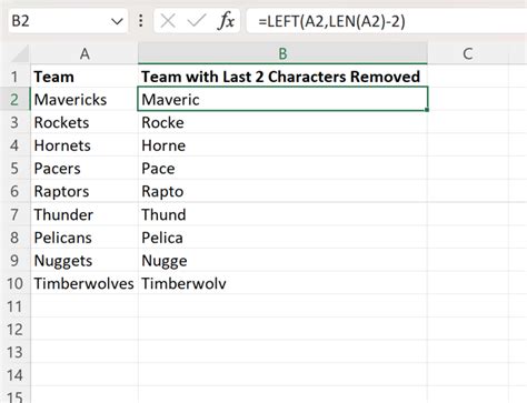 Remove last 2 characters excel vba macro