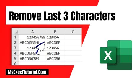 Remove last three characters in Excel