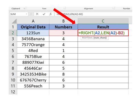 Step-by-step guide to removing numbers from text in Excel