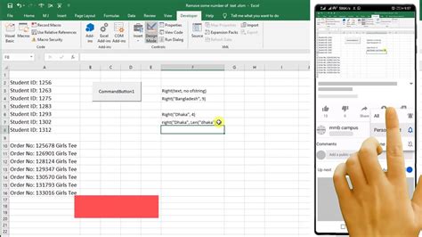 VBA code to remove numbers from text in Excel