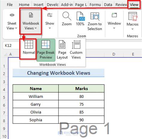 Remove Page 1 Watermark Excel Alternative