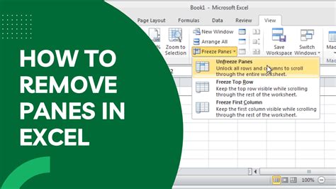 Remove Panes from Excel Worksheet