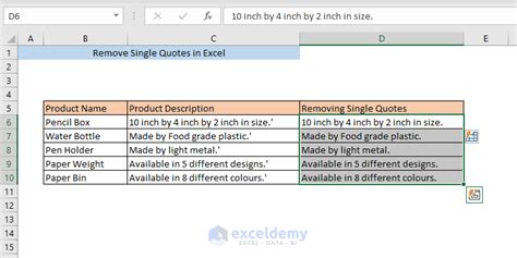 Remove Quotes from Cells in Excel