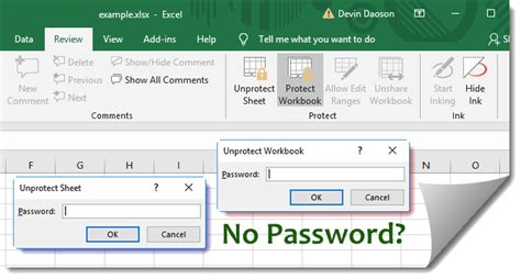 Remove Sheet Protection without Password