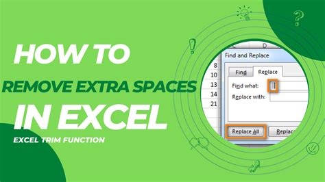 Remove Spaces Excel TRIM Function