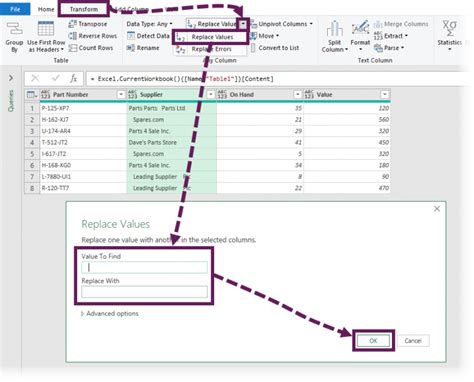 Example of using Power Query in Excel