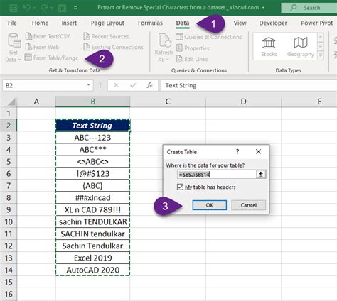 Using Power Query to remove special characters