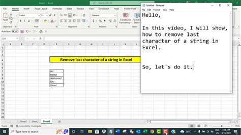 Remove Strings from Excel