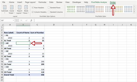 Remove Subtotals in Excel from Table