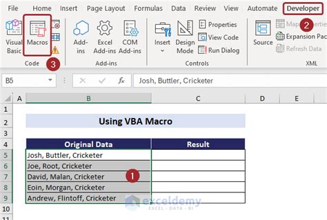 VBA Macro in Excel